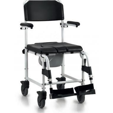 Стул для душа с подлокотниками - GR310 RP - Nuova Blandino - на колесиках / с опорой для ступней