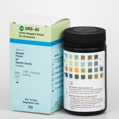 Тест-полоска на инфекции мочевыводящих путей - URS-4S-100 - Teco Diagnostics - глюкозурия / протеинурия / для мочи