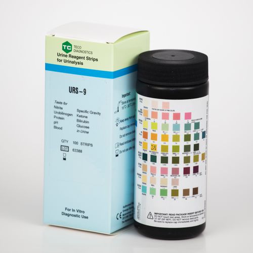 Тест-полоска на инфекции мочевыводящих путей - URS-9-100 - Teco Diagnostics - для анализа мочи / глюкозурия / ацетонурия