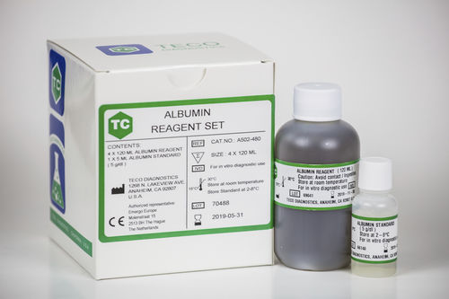 Реактив альбумин - A502-480 - Teco Diagnostics - образцы крови / для клинической химии / для колориметрии