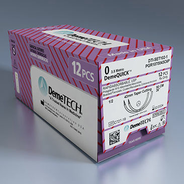Шовный материал рассасывающийся за короткое время - DemeQUICK™ - Demetech - для хирургии мягких тканей