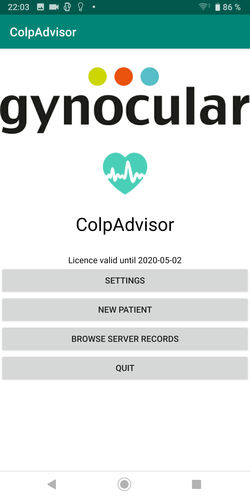 Приложение iOS для управления - ColpAdvisor - Gynius Plus - для анализа / для диагностики / для захвата изображений