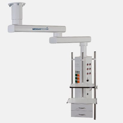 Потолочный медицинская консоль - MEDGAS-TECHNIK GmbH Medical-Technology - для интенсивной терапии / для операционной / шарнирный