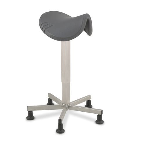 Табурет для лабораторий - Amazone Stainless Steel glides - Score BV - на роликах / в форме седла / из нержавеющей стали
