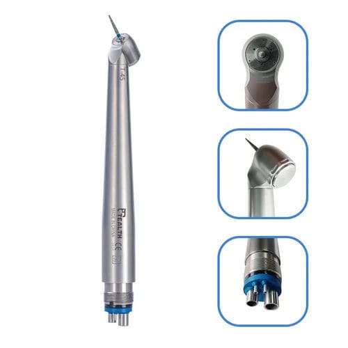 Турбина для стоматологии - T-45 - Tealth Foshan Medical Equipment Co.,Ltd - с системой подачи воздуха / 45° / с кнопкой