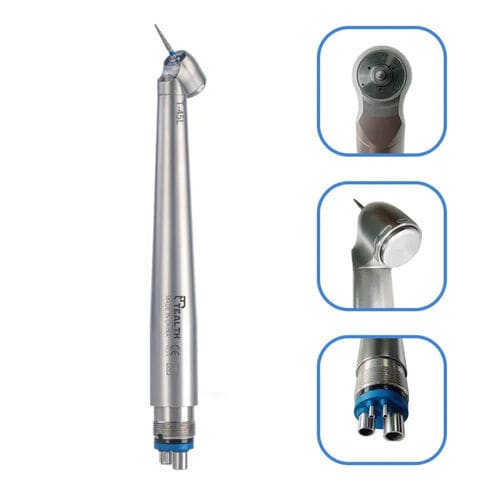 Турбина для стоматологии - T-45L - Tealth Foshan Medical Equipment Co.,Ltd - с системой подачи воздуха / 45° / с кнопкой