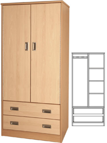 Шкаф для больниц - SF-WSU - Tough Furniture - с полкой / 2 выдвижных ящика / 2 дверцы