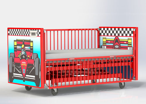 Кровать для больниц - RACE CAR - HARD Manufacturing CO., INC - электрическая / педиатрическая / с регулируемой высотой
