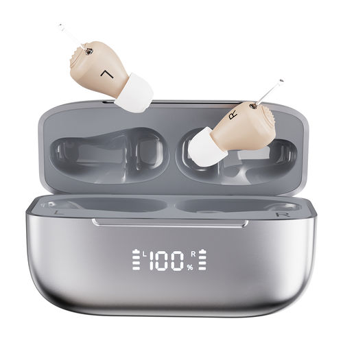 Слуховой аппарат CIC - JH-A26A - Huizhou Jinghao Medical Technology - снижение уровня шума / перезаряжаемый / бежевый
