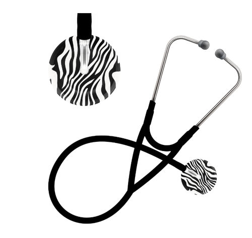 Кардиологический стетоскоп - Zebra Stripe - UltraScope - ветеринарный / с односторонней головкой / из нержавеющей стали