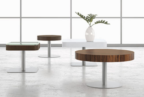 Низкий стол для залов ожидания - Staccato - National Office Furniture - квадратный / круглый