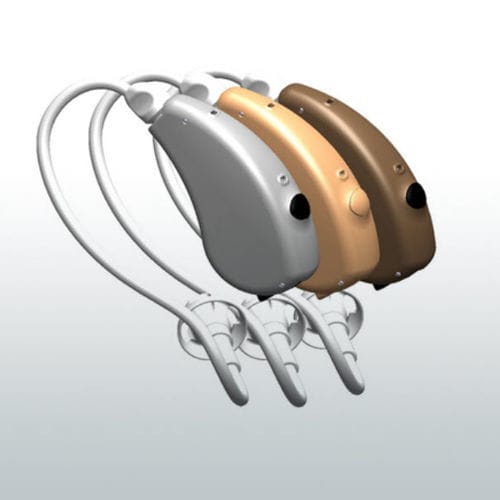 Слуховой аппарат BTE, open fit - Arro® - Audina Hearing Instruments - снижение уровня шума / бежевый / коричневый
