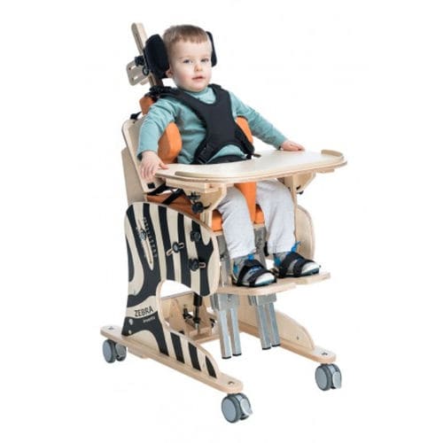 Педиатрический стул - ZEBRA invento™ - Akces-Med - на колесиках / с опорой для ступней / со столиком