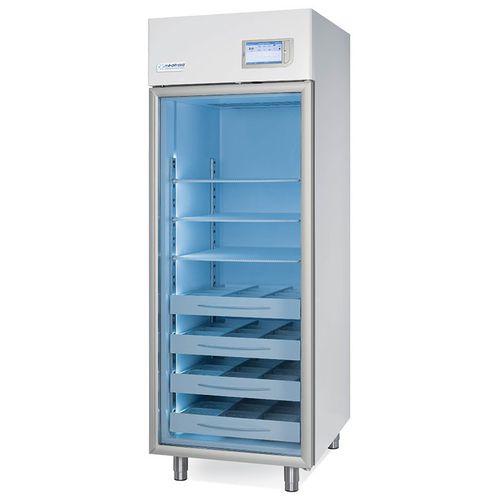 Фармацевтический холодильник - MFG700TS - MEDIFROID - в виде шкафа / 1 дверца / со стеклянной дверью