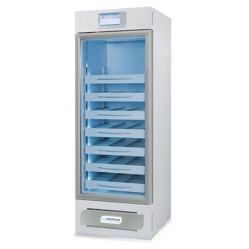 Холодильник для банка крови - MBB500 - MEDIFROID - в виде шкафа / на роликах / 1 дверца