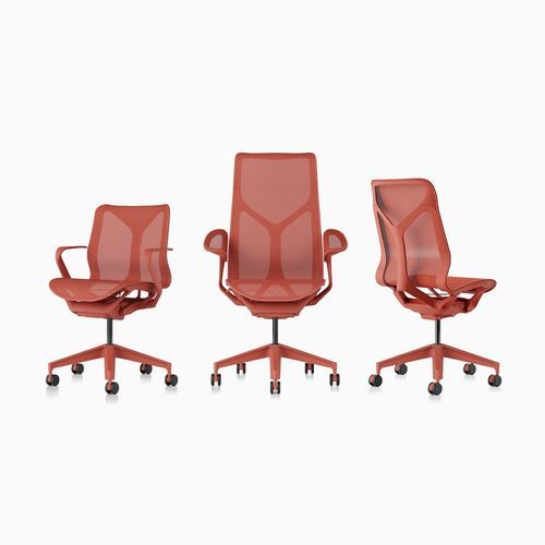 Офисный стул с подлокотниками - Cosm - Herman Miller - на колесиках / с высокой спинкой / эргономичный