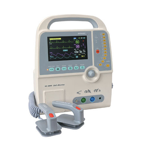 Автоматический внешний дефибриллятор - HD-8000C - Jiangsu Hongdu Medical Technology - с ручным приводом / двухфазный / с мультипараметрическим монитором