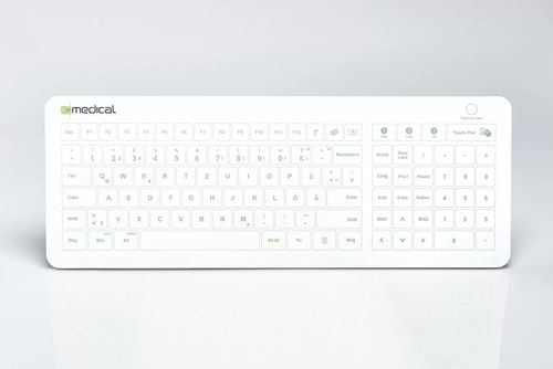 Медицинская клавиатура с сенсорной панелью - IC Keys - HT 400 - IC Medical GmbH - с цифровым блоком клавиатуры / водостойкая / гигиеническая