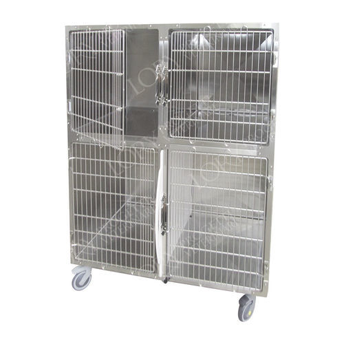 Ветеринарная клетка для собак - GA006  - Lory Progetti Veterinari srl - 4 отсека / два уровня / на роликах