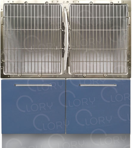 Ветеринарная клетка 2 отсека - GAPVC009 - Lory Progetti Veterinari srl - два уровня / из ПВХ
