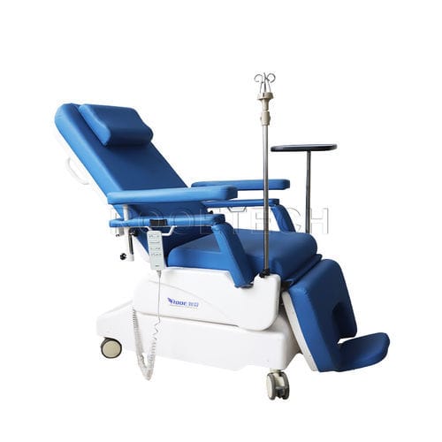 Электрическое кресло для забора крови - BXD100B Pro - Rooe Medical - 3 секции / на роликах / с регулируемой высотой