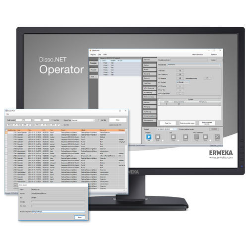 Медицинское программное обеспечение - Disso.NET 4 - ERWEKA GmbH - для контроля / визуализатор / автоматизированное