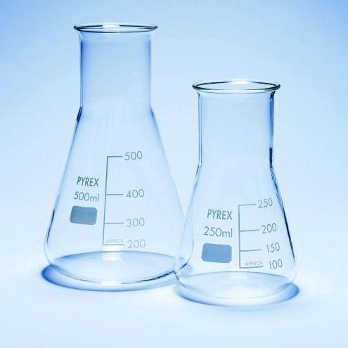 Колба для лабораторий - Pyrex®  - SciLabware Limited - из боросиликатного стекла / градуированная / Эрленмейера