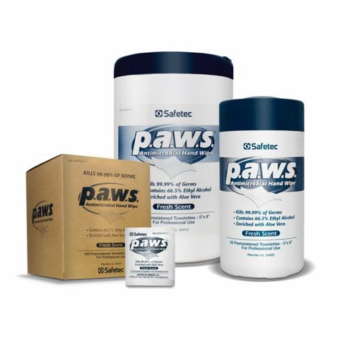 Очищающие салфетки для гигиены рук - p.a.w.s.® - Safetec of America