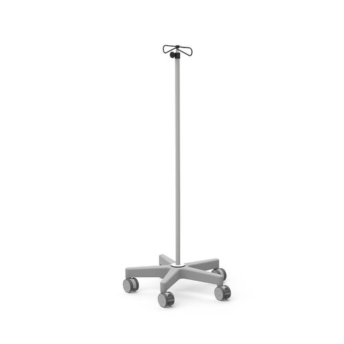 Стойка для сыворотки на роликах - SK-01MR - TECHMED - 4 крюка / 2 крюка / амагнитная