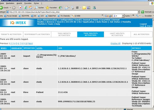 Медицинское программное обеспечение - iQ-WEBX - IMAGE Information Systems - DICOM-файла / для управления / для визуализации