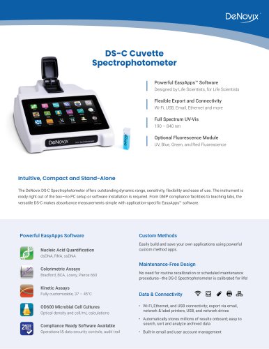 DS-C Cuvette Spectrophotometer