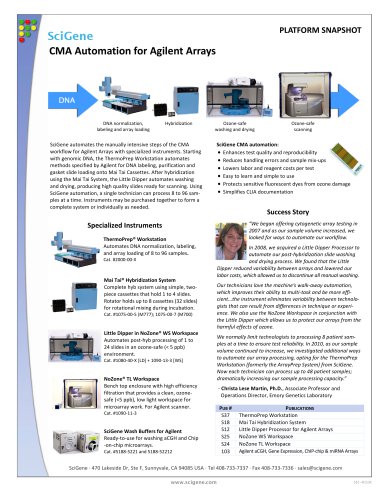 CMA Automation for Agilent Arrays