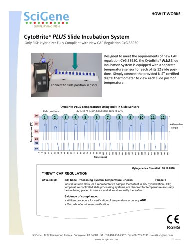 CytoBrite® PLUS Slide IncubaƟon System