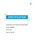 Laser particle count sensor module PM5000 Specification