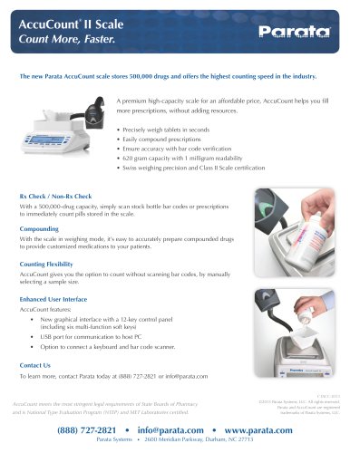 Parata AccuCount II Scale