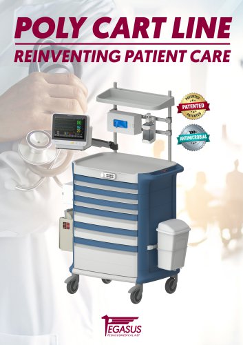 POLY CART - 100% polymer PROCEDURE & MEDICATION CARTS