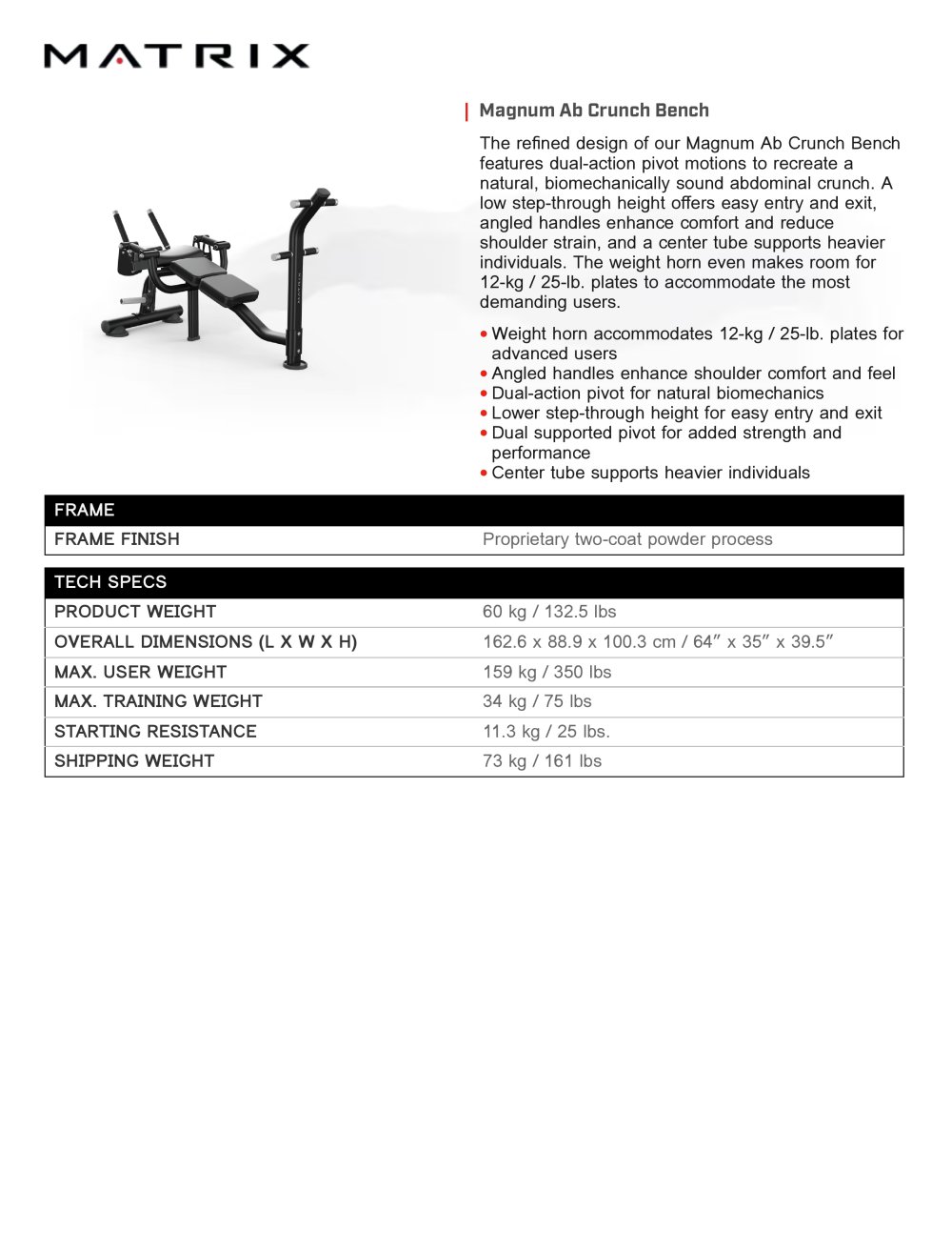 Magnum Ab Crunch Bench - Matrix Fitness