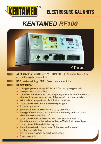 KENTAMED RF100 4 MHz