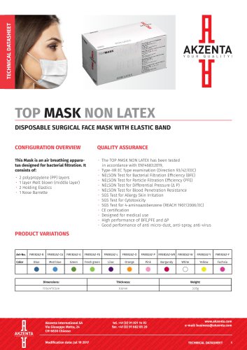 TOP MASK NON LATEX