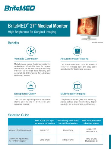 BriteMED Endoscopy Display MMS-27CAHS