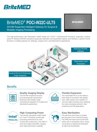 BriteMED Modality Panel PC POCi-W22C