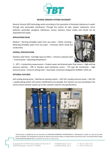 Reverse Osmosis Systems Flyer