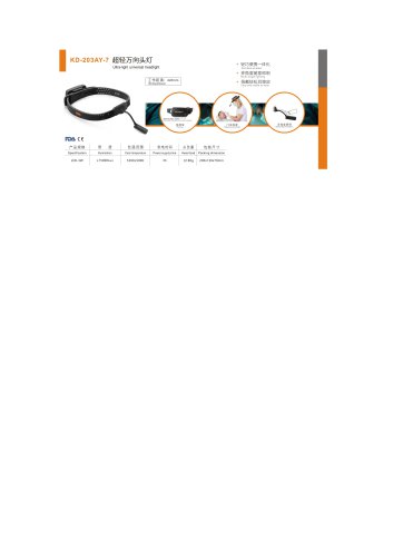 KWS 3W Ultra-light universal headlight KD-203AY-7