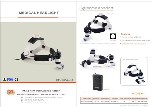 KWS 5W Headlight with high-brightness KD-205AY-1