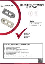 ZELOS PLIF Cage Datasheet