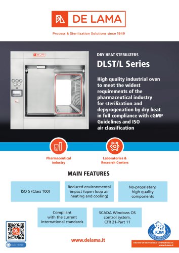 De Lama: DLST-L - DHS Dry Heat Over for Sterilization and depyrogenation