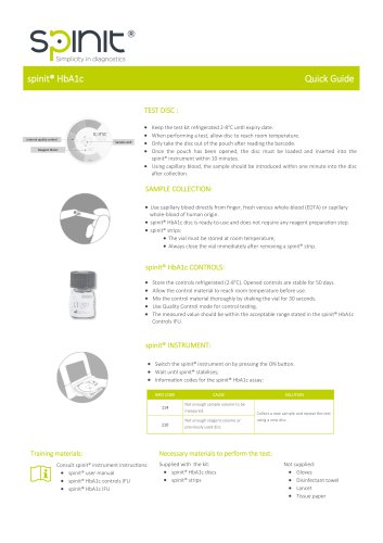 spinit® HbA1c Quick Guide