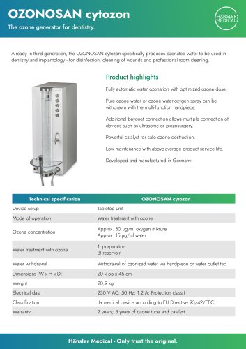 OZONOSAN cytozon Ozone Generator