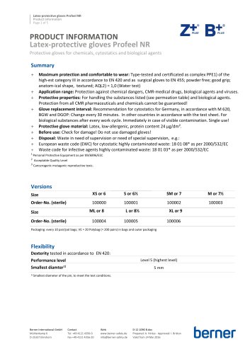 Latex - protective gloves Profeel NR