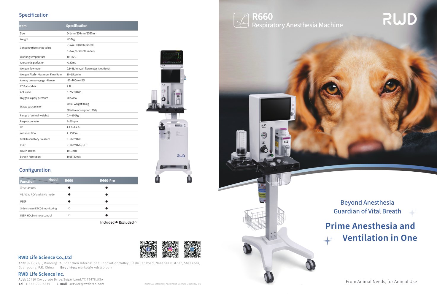 R660 Respiratory Anesthesia Machine - RWD Life Science